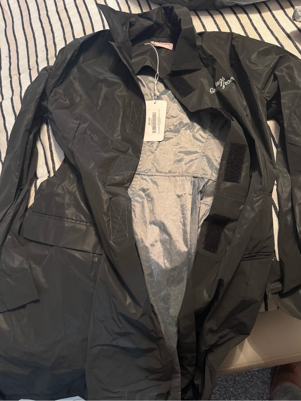 Palm Angels Black Trench Coat